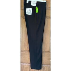 NWT Haggar H26 Men’s Stretch Dress Pants Black size 33x32 Midweight Slim Fit